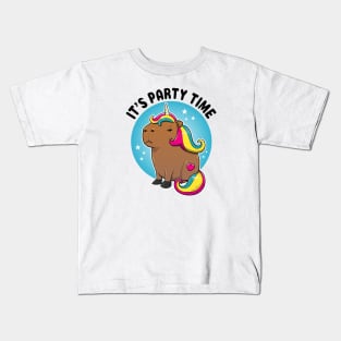 It's party time Capybara Unicorn Kids T-Shirt